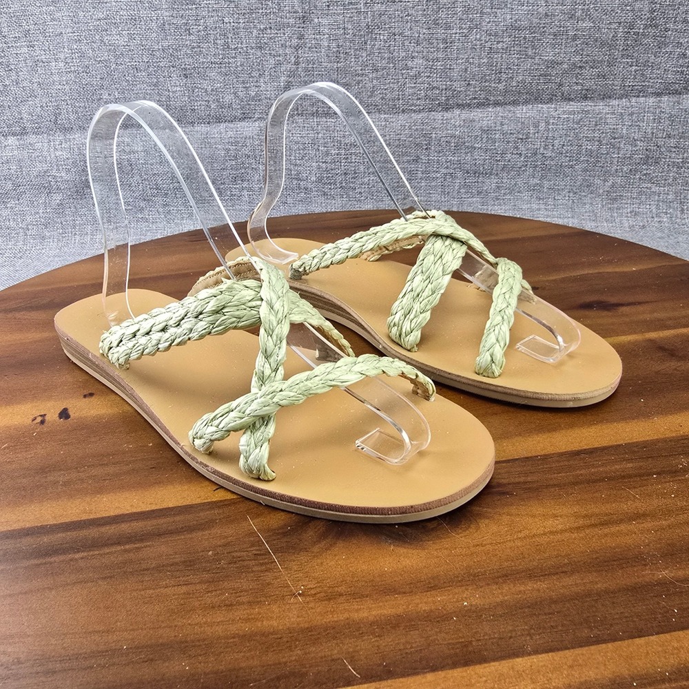 Universal Thread Braided Thong Sandals Women's Size‎ 9.5 Light Green - Picture 2 of 15
